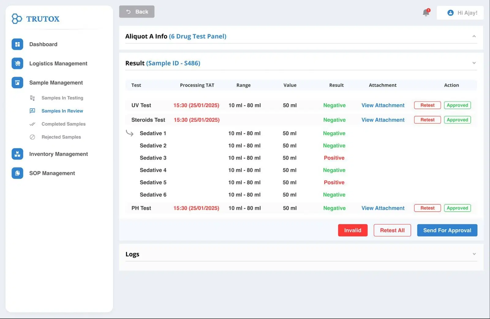 Arbour BioScience SOP workflow automation interface