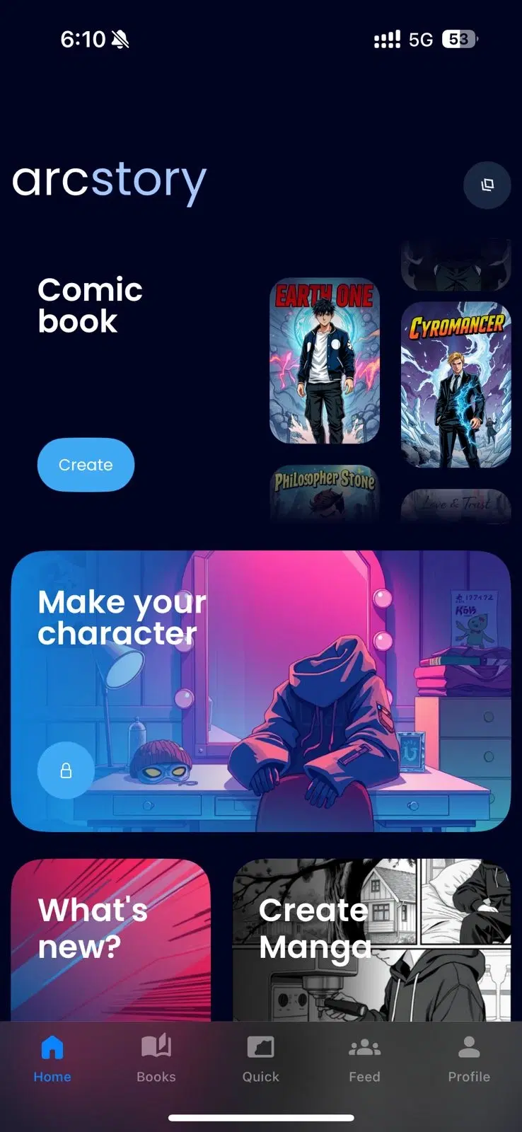 ArcStory generative AI comic panel creation interface